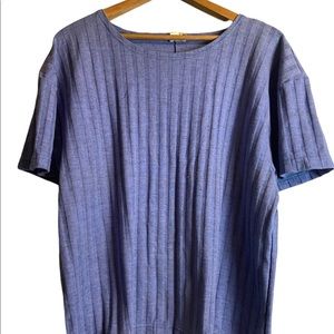 Fluff New York perwinkle blue short sleeve plus Top 1X 
Heavier weight ribbed